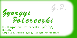 gyorgyi polereczki business card